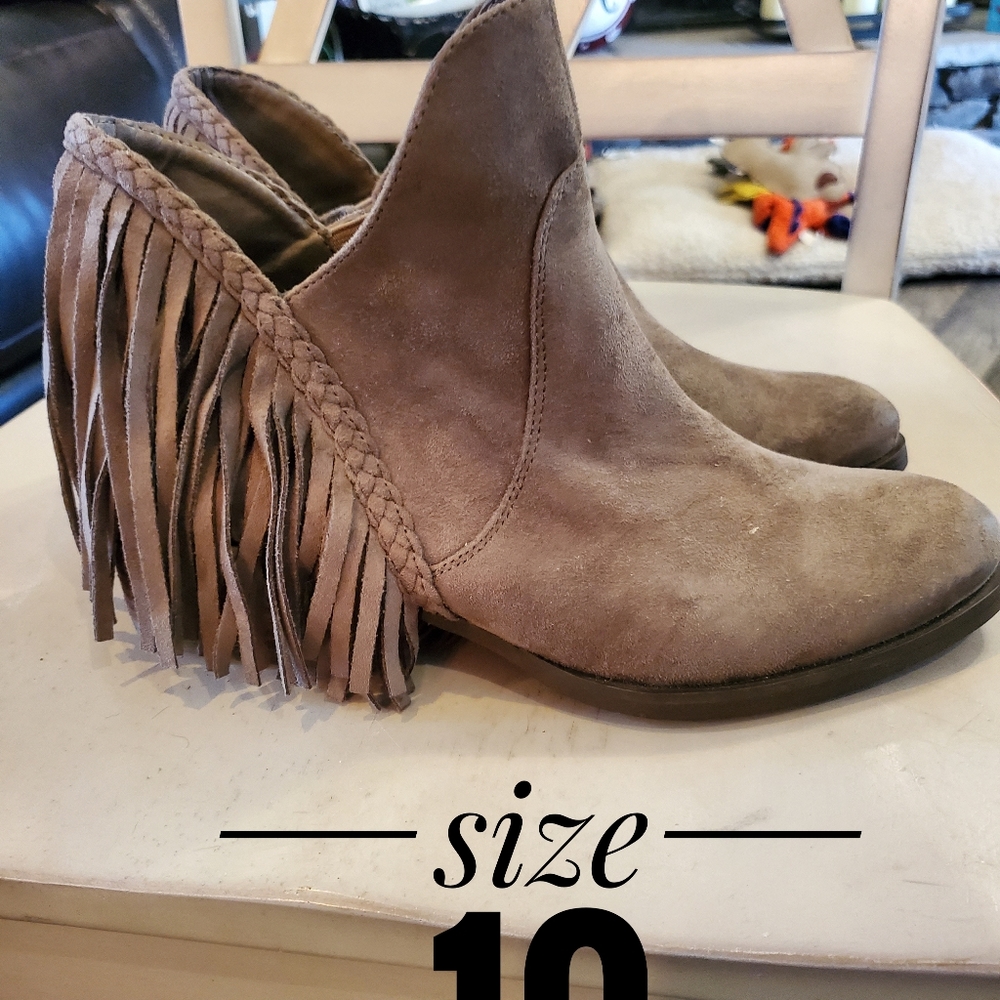 Fringe booties